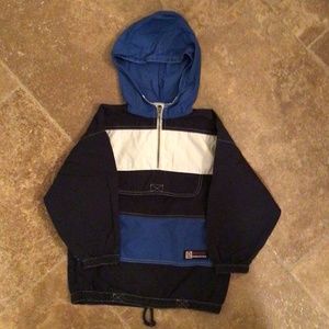 Marks & Spencer boys lightweight 1/4 zip hooded jacket size 5/6